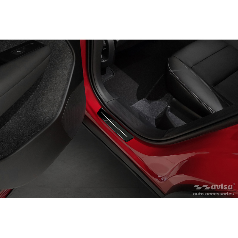 Zwart glanzend RVS Instaplijsten  Volvo XC40 2018- 'Hybrid' - 4-delig