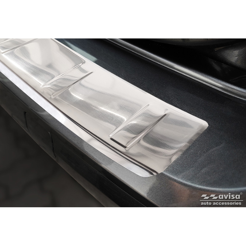 Stainless Steel Rear Bumper Protector  Volkswagen Caddy V 2020- 'Ribs'