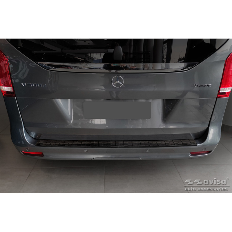 Real 3D Carbon Rear bumper protector  Mercedes Vito / V-Class 2014-2019 & Facelift 2019- 'Ribs'