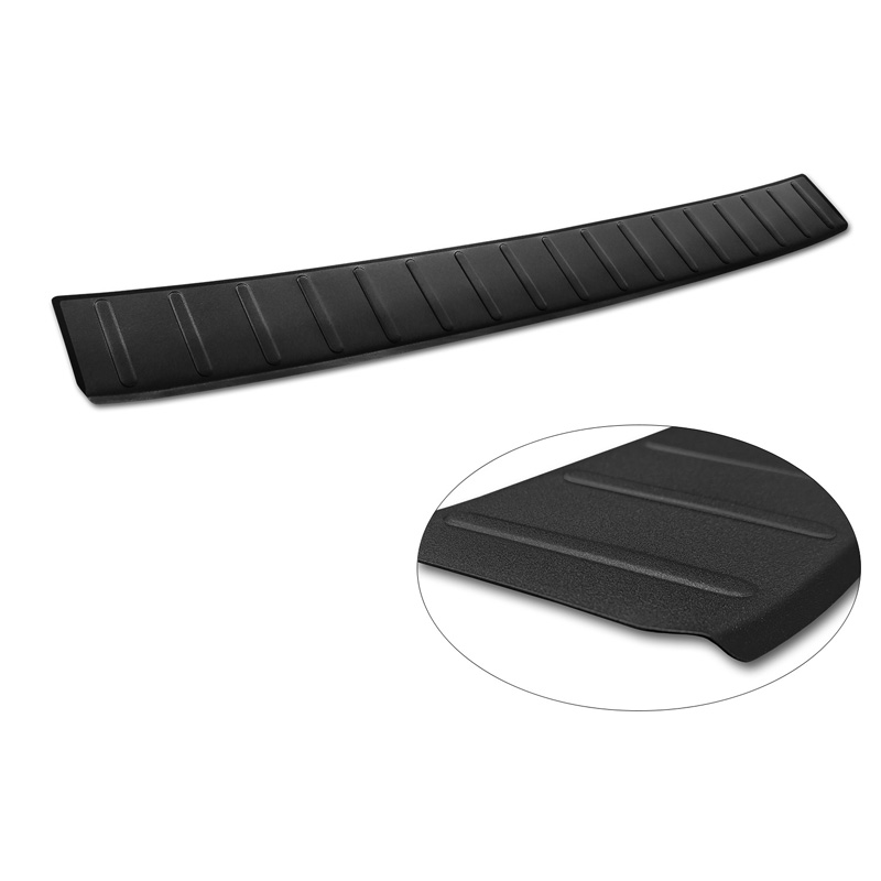 Matt Black Stainless Steel Rear bumper protector  Volkswagen T-Cross 2019-2024 & FL 2024- 'Ribs'