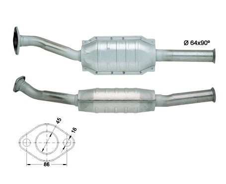 Peugeot PARTNER 1.4i 1360 cc 55 Kw / 75 cv TU3JP (KFX) Magnaflow