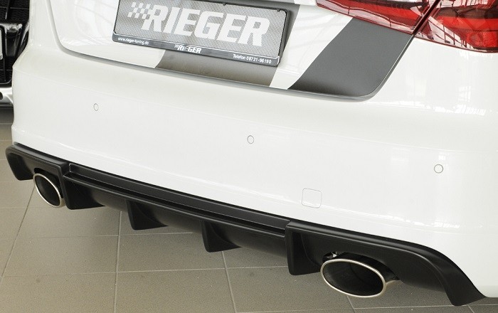 Achterbumper Diffusor Audi A3 8V 12-16 3deurs/Sportback Rieger ABS
