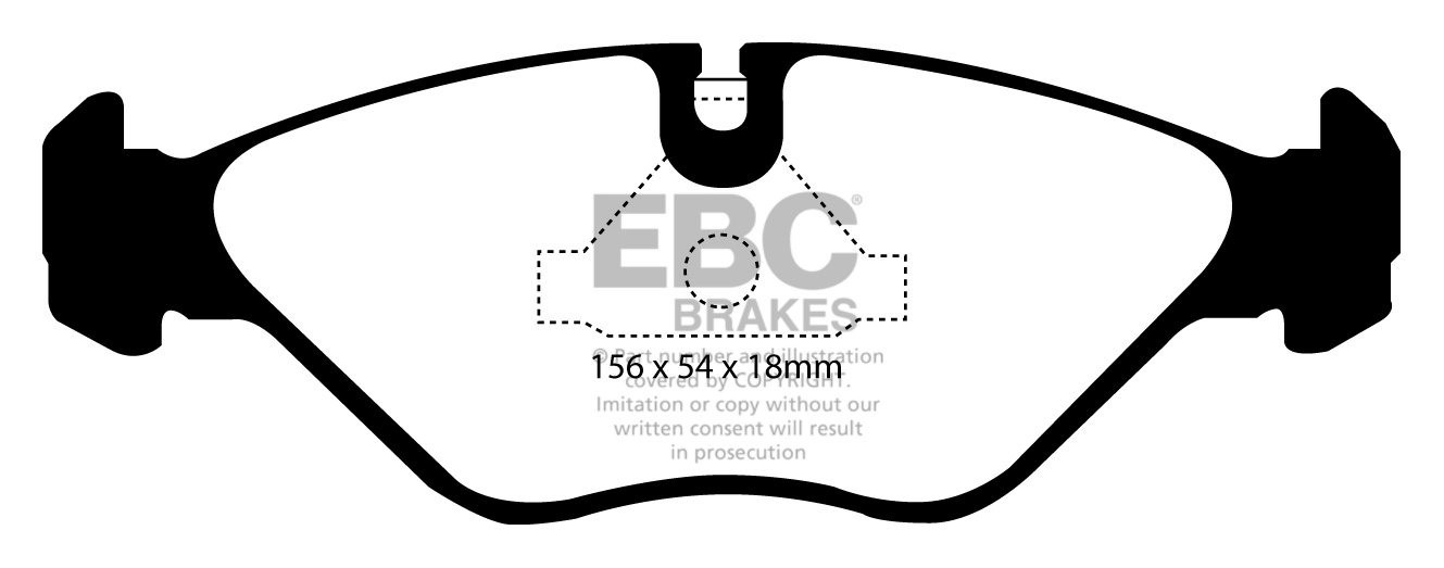 EBC Brakes SAAB 9000 2.3 Turbo 94-97 Remblokken voorzijde redstu