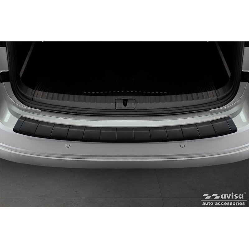 Matzwart RVS Achterbumperprotector  Skoda Octavia Combi (NX5) incl. RS 2020-2024 & FL 2024- 'Ribs'