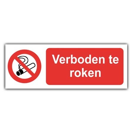 Plaat 'Verboden te roken'