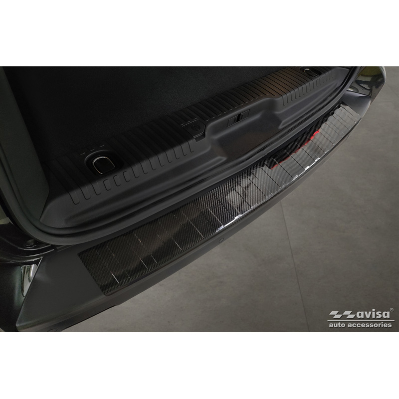 Real 3D Carbon Rear bumper protector  Peugeot Traveller 2016- 'Ribs'