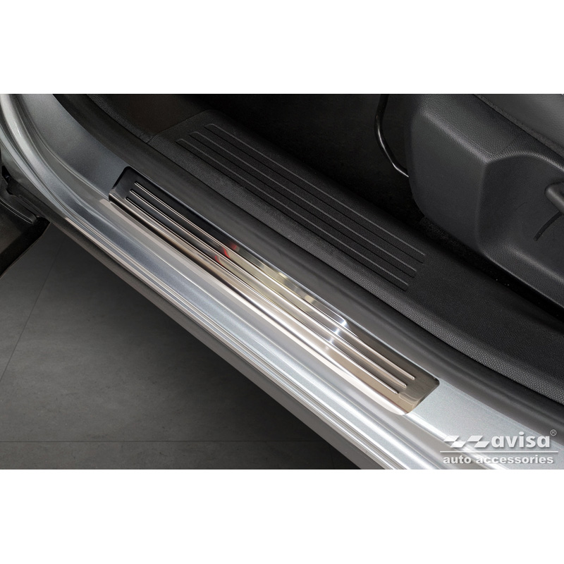 Stainless Steel Door sill protectors  Citroën C4 III 2020- & C4 X 2022- 'Lines' - 4-pieces