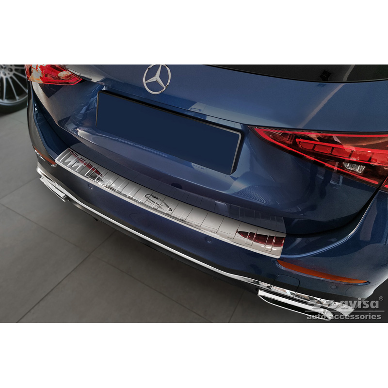 Chroom RVS Achterbumperprotector  Mercedes C-Klasse AMG Estate (S206) 2021- 'Ribs'