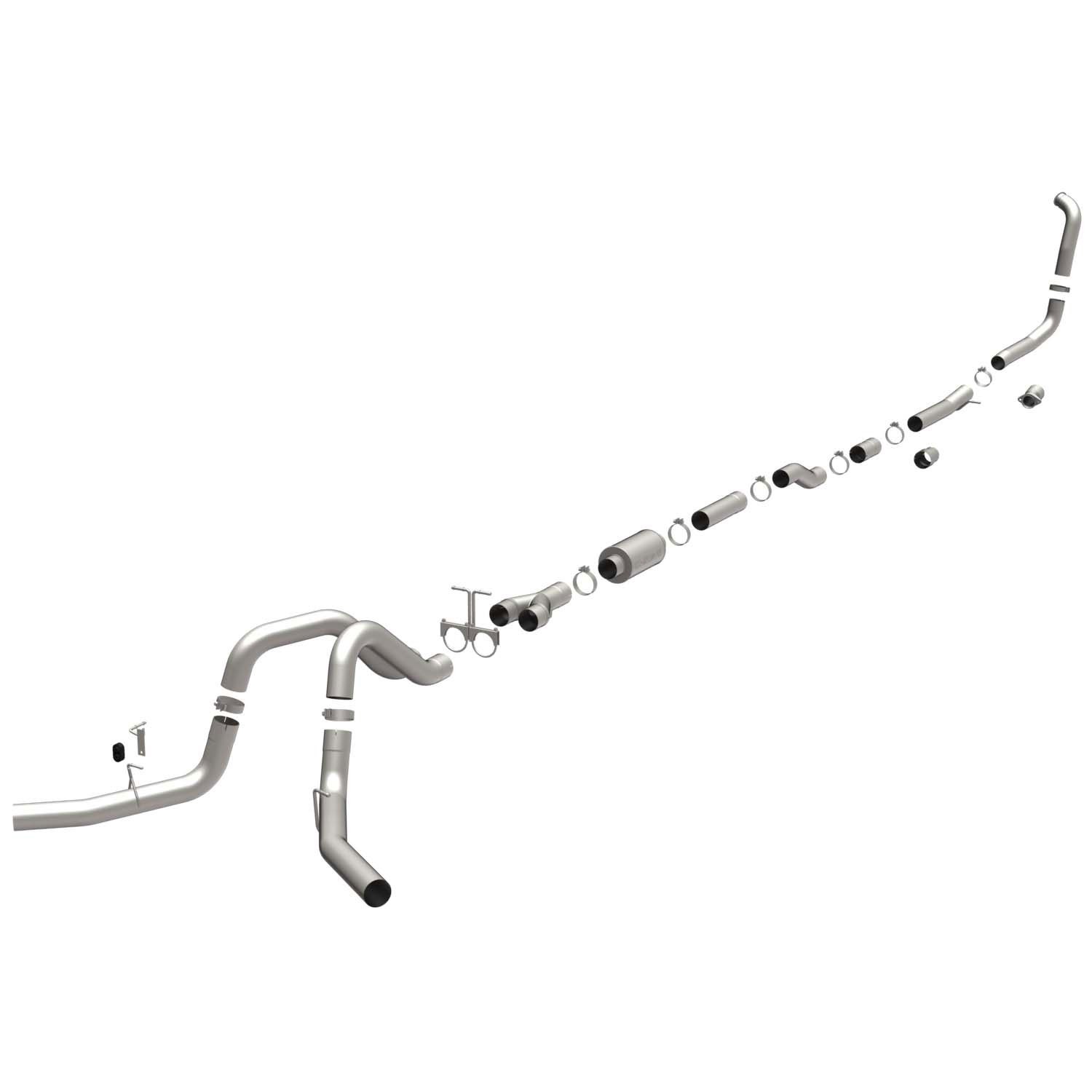 Ford SYS TB 05 Ford 6.0L CC Duals Magnaflow Cat-BackDA