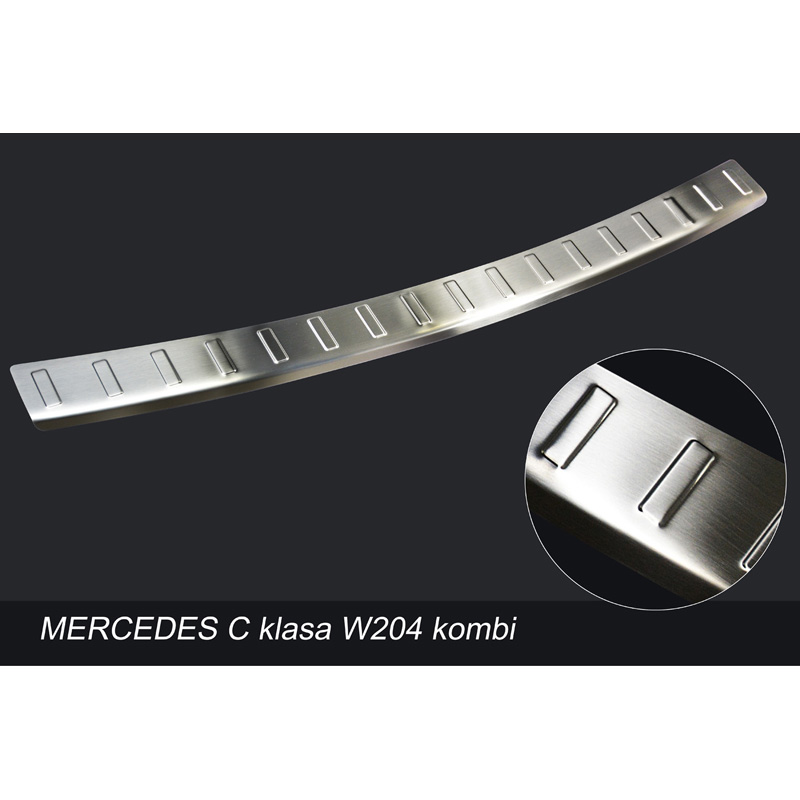 RVS Achterbumperprotector  Mercedes C-Klasse W204 Kombi 2011-2014 'Ribs'