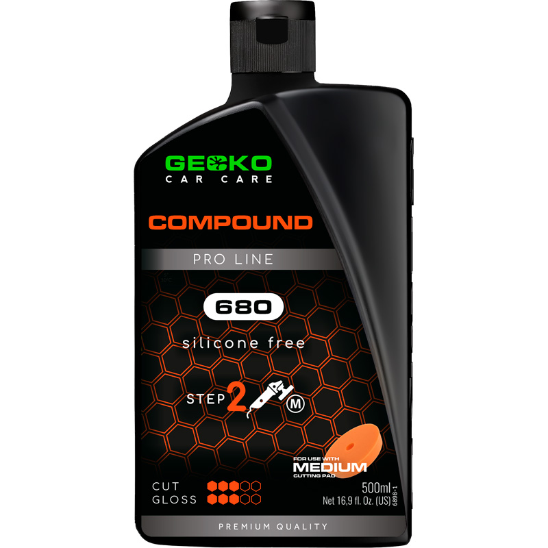 Gecko PRO Medium Polijstmiddel 680 Stap 2 - 500ml (siliconenvrij)
