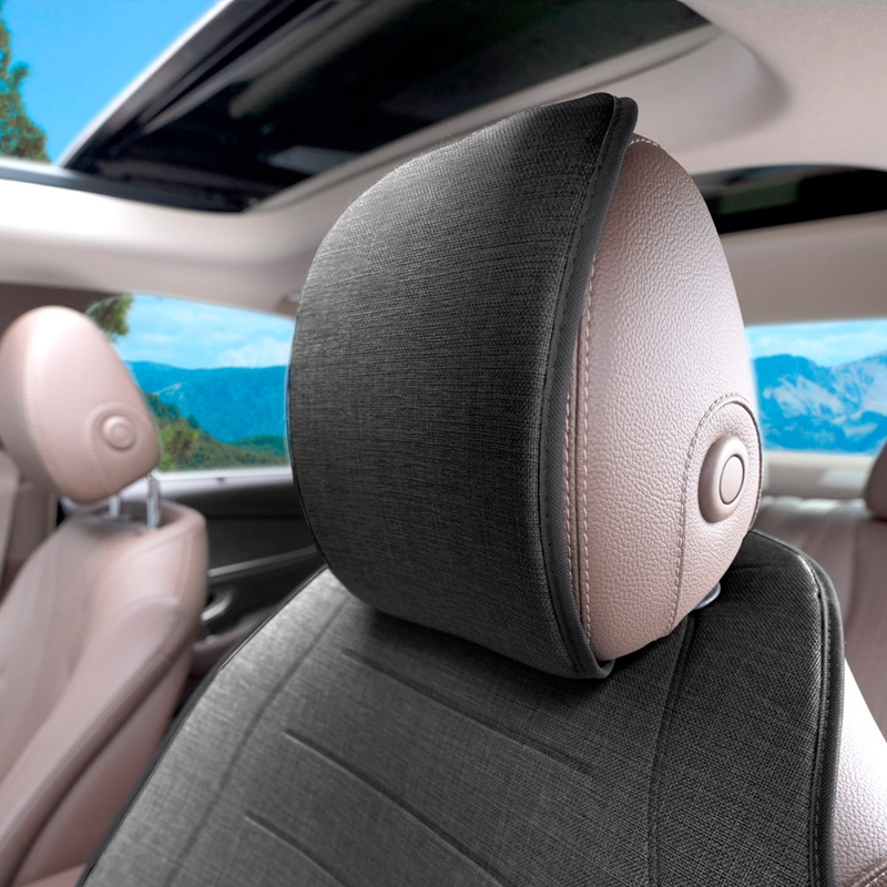 Universal Protective Seat Cover/Cushion 'Front' Black Linen - single piece