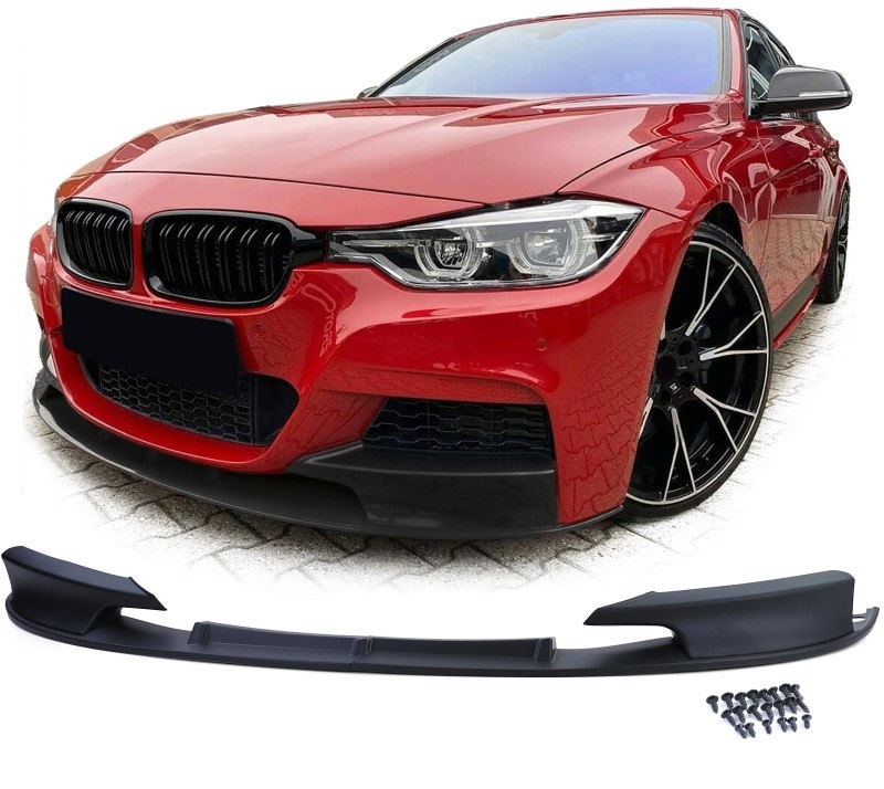 Voorspoiler BMW 3-Serie F30 F31 M-Pakket Matt Zwart
