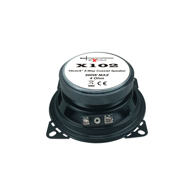 Excalibur X102 - 4'' (10cm) 2-weg Coaxiaal 200W Autospeakers