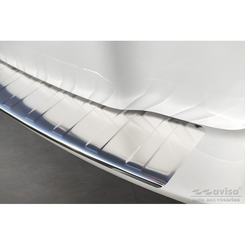 Stainless Steel Rear bumper protector  Toyota RAV-4 III 2005-2008 & FL 2008-2012 'Ribs' (only suitable without spare wheel)