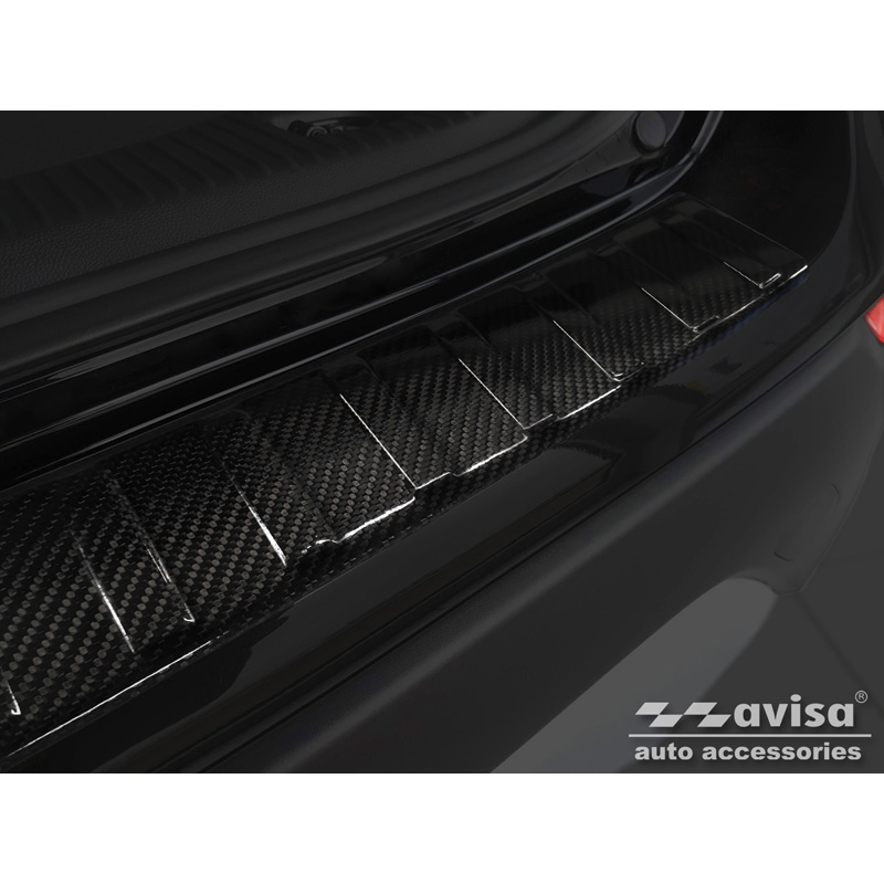 Real 3D Carbon Rear bumper protector  Opel Mokka X Facelift 2016-2020 'Ribs'