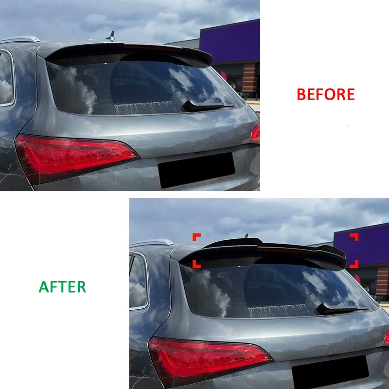 Roof spoiler (Spoiler Cap)  Audi Q5 (8R) S-Line/SQ5 2008-2016 (ABS Glossy Black)