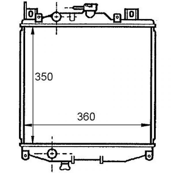 Radiator SUZUKI SWIFT 89-94 350x360 SF310 3CYL.