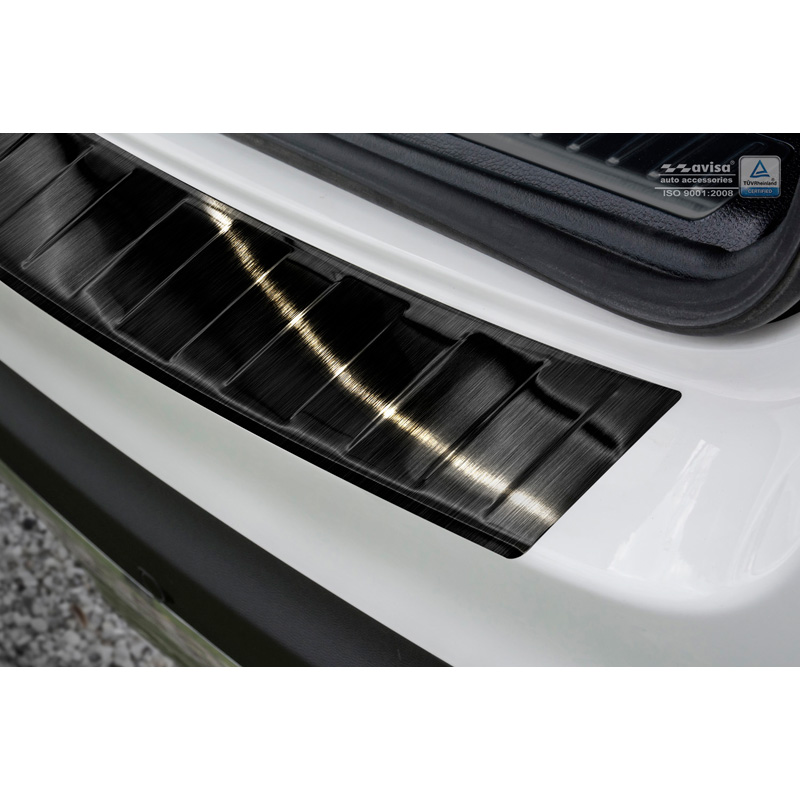 Zwart RVS Achterbumperprotector  Mercedes GLC 5-deurs 2015-2019 & FL 2019- 'Ribs'