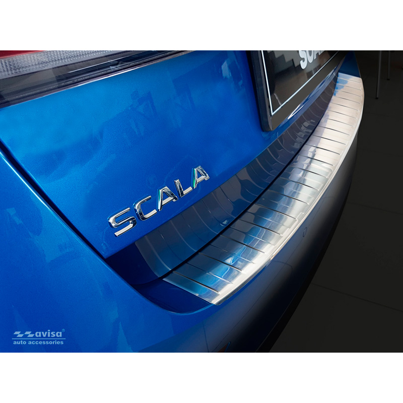 Stainless Steel Rear bumper protector  Skoda Scala 2019-2024 & Facelift 2024- 'Ribs'