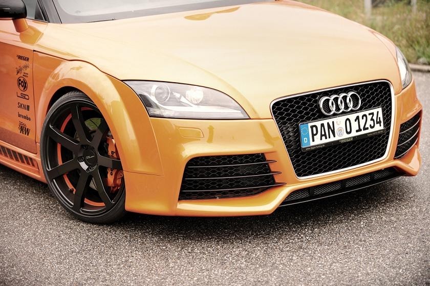 Voorbumper Audi TT 8J Rieger met koplampsproeiers
