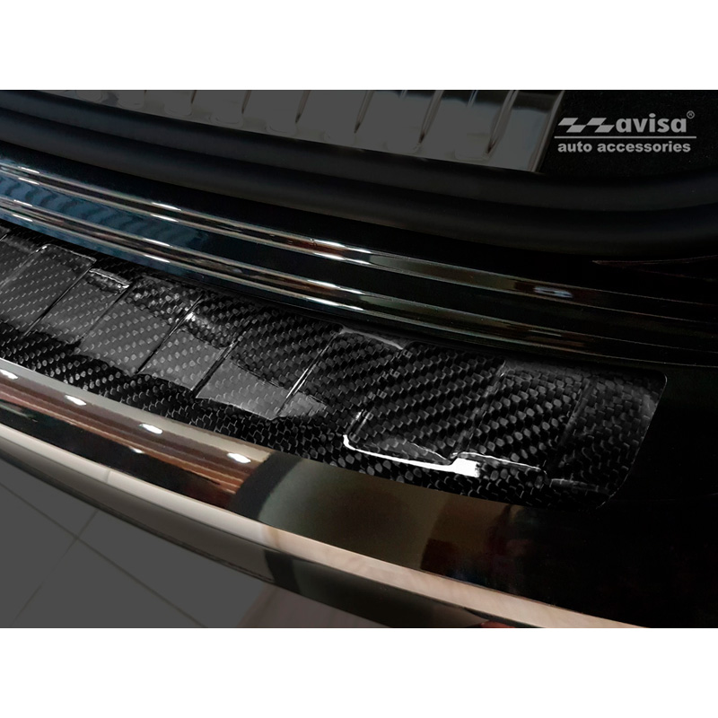 Echt 3D Carbon Achterbumperprotector  Audi Q3 II 2019- incl. S-Line 'Ribs'