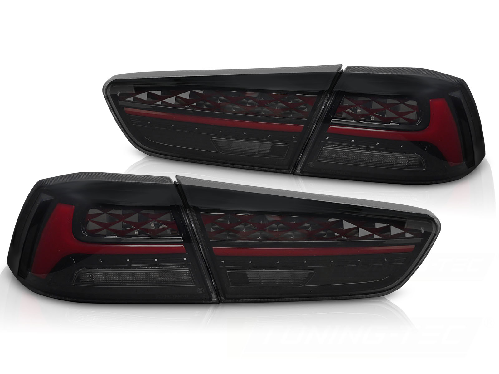 Achterlichten Mitsubishi Lancer 08-17 LED Tube Zwart Dynamisch