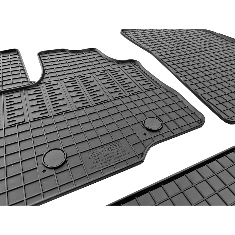 CIKCAR Rubber car mats set  Dacia Bigster Mild Hybrid 2024- (4-pieces + fixing system)