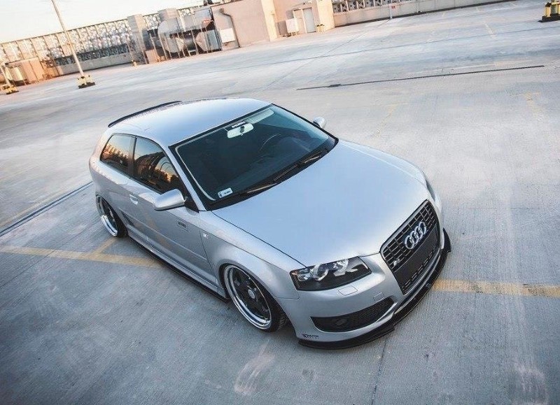 Voorspoiler Audi S3 8P Glanzend zwart