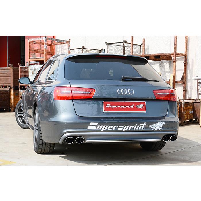 AUDI A6 C7 4G (Sedan + Avant) 2.8 FSI V6 (204 Hp) 2011 -> 2014 ("Cat.- Back" system) Rear exhaust Ri
