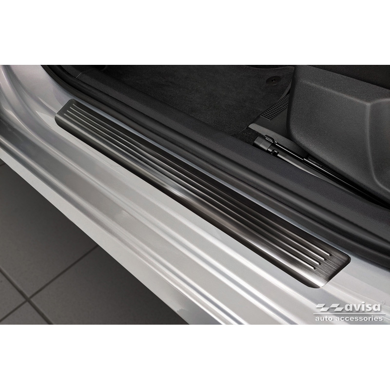 Zwart RVS Instaplijsten  Skoda Octavia IV Sedan/Kombi 2020-2024 & FL 2024- 'Lines' - 4-delig