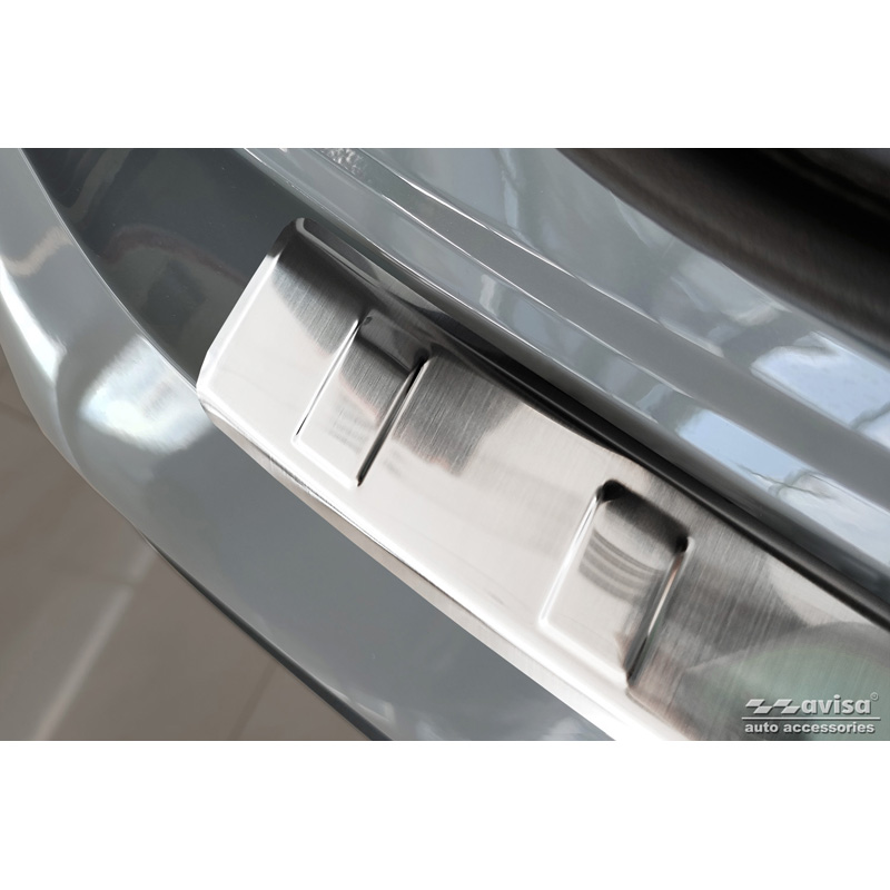 Stainless Steel Rear bumper protector  Nissan Qashqai III 2021- 'Ribs'