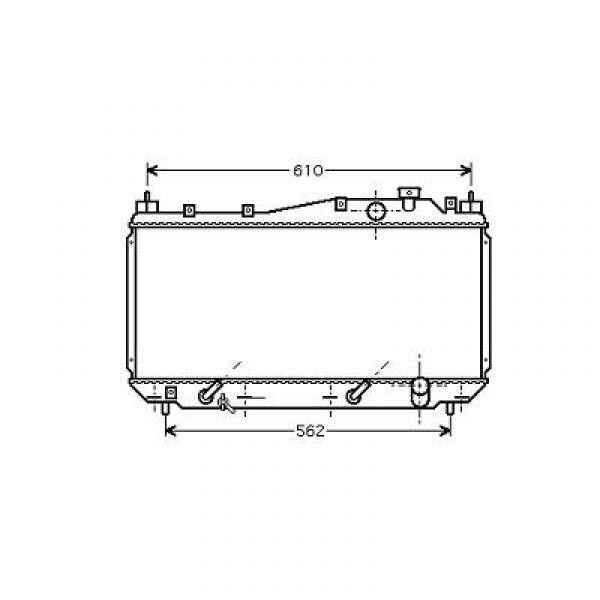 Radiator HONDA CIVIC 01-05 350x658 1.4I +/-AC