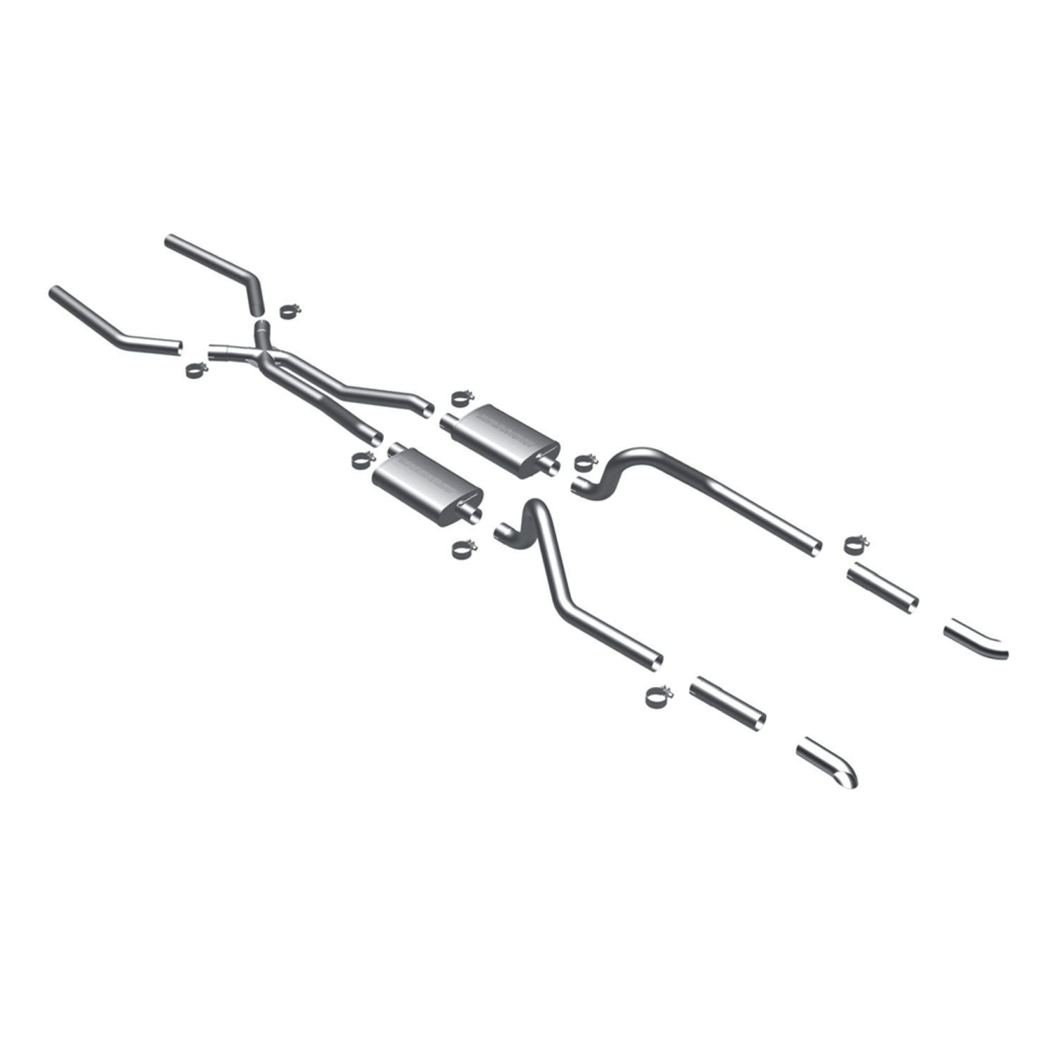 Ford Cat-Back 67-70 Mustang 2.50" w/Tru-X Magnaflow Cat-Back