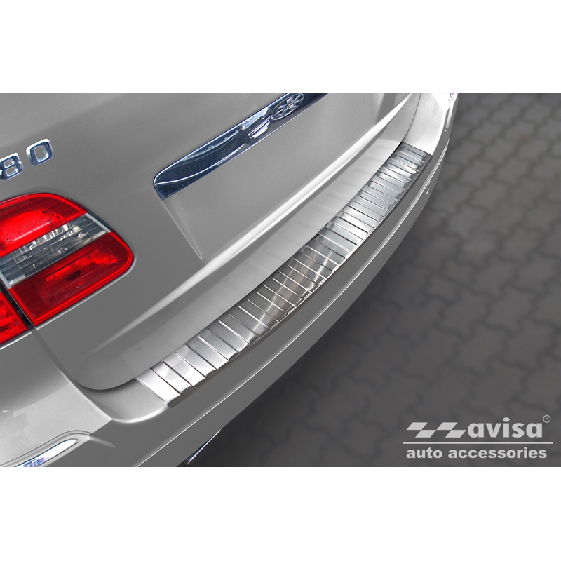 Stainless Steel Rear bumper protector  Mercedes B-Class W245 2005-2008 'Ribs'