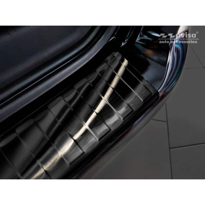 Black Stainless Steel Rear bumper protector  Citroën Berlingo (Multispace) & Peugeot Partner 2008-2015 & 2015-2018 & 2018- & Peugeot Rifter 2018- & Opel Combo E 2018- & Toyota Proace City/Verso 2019- & Fiat Doblo 2022-
