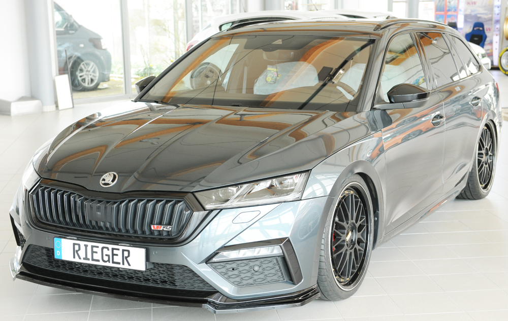 Voorspoiler Skoda Octavia RS (NX) Glanzend zwart