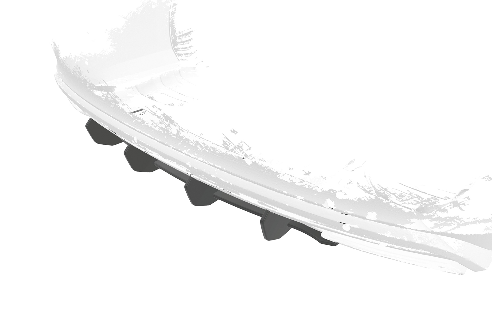 Diffuser Skoda Octavia 4 VRS CSR Mat Zwart