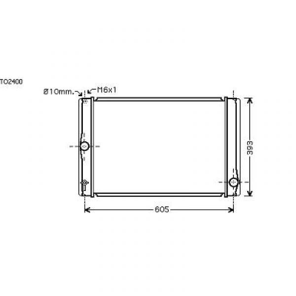 Radiator AURIS 07->> 550X370X27. 1.4 D4d (TURBO DIESEL)