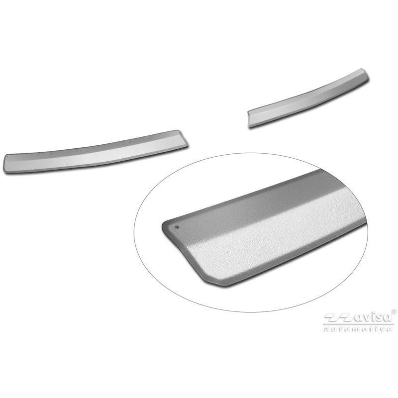Avisa Stainless Steel Rear Bumper Protector  Dacia Spring Facelift 2024- - Soft Silver - 2-pieces