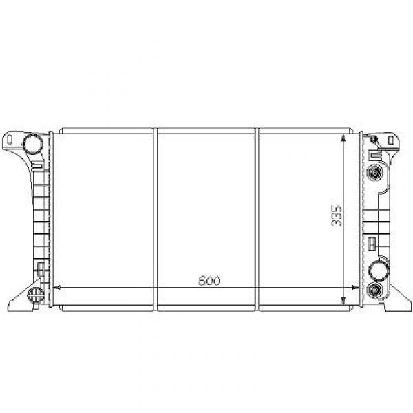 Radiator FORD TRANSIT 85-91 600x335 1.6/2.0/2.5D