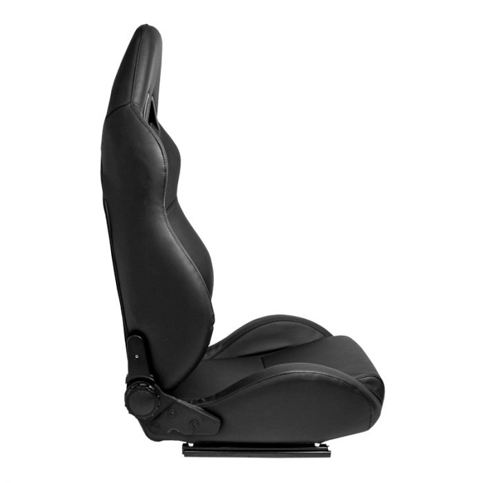 Sport seat 'LH' - Black Synthetic leather - Dual-side reclinable back-rest - incl. slides