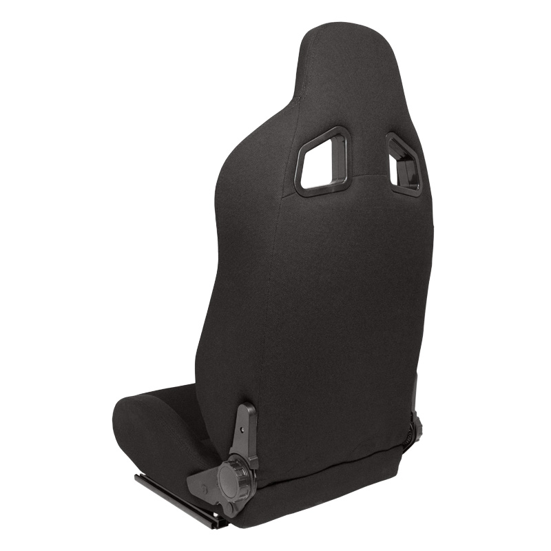 Sport seat 'MR' - Black Synthetic leather + Red Pine Fabric- Dual-side reclinable back-rest - incl. slides
