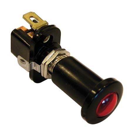 Trekschakelaar met verlichting. 12V 10A (rood)
