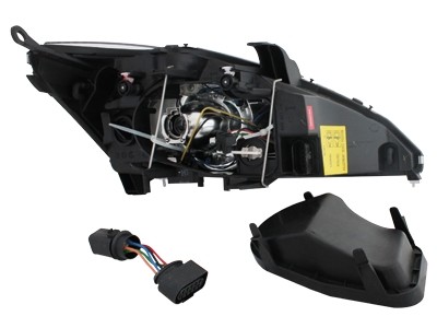 Koplampen Ford Focus Angel Eyes 98-01 zwart