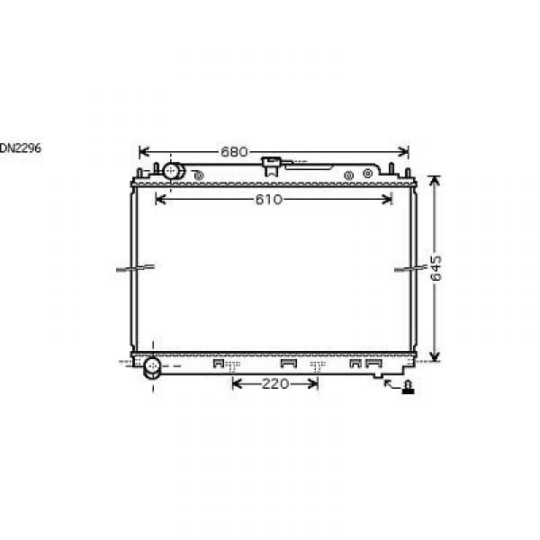 Radiator PATHFINDER R51M 05-10 600x685 2.5 DCI +/-AC