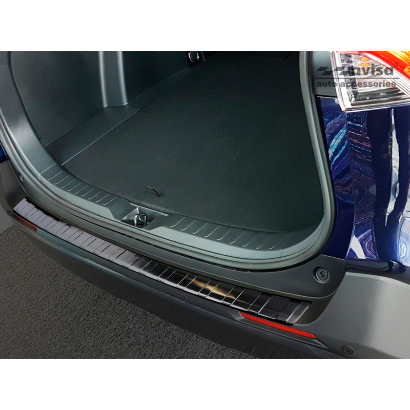 Black Stainless Steel Rear bumper protector  Toyota RAV4 (5th Gen.) 2018- & Suzuki Across 2020- 'Ribs'