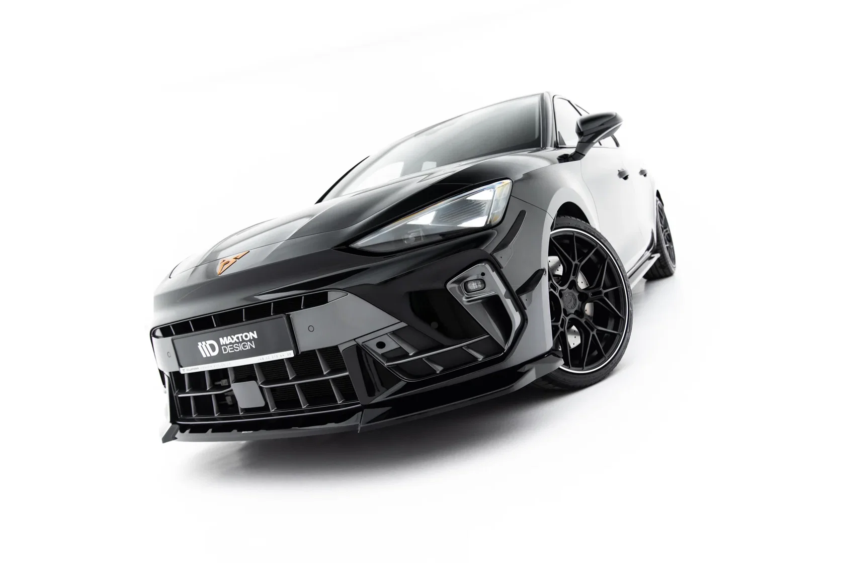 Voordiffuser Cupra Leon Hatchback Mk1 Facelift V.2 Glans Zwart