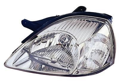 koplamp, H4, wit knipperlicht, elektr verstelb, incl motor, rech