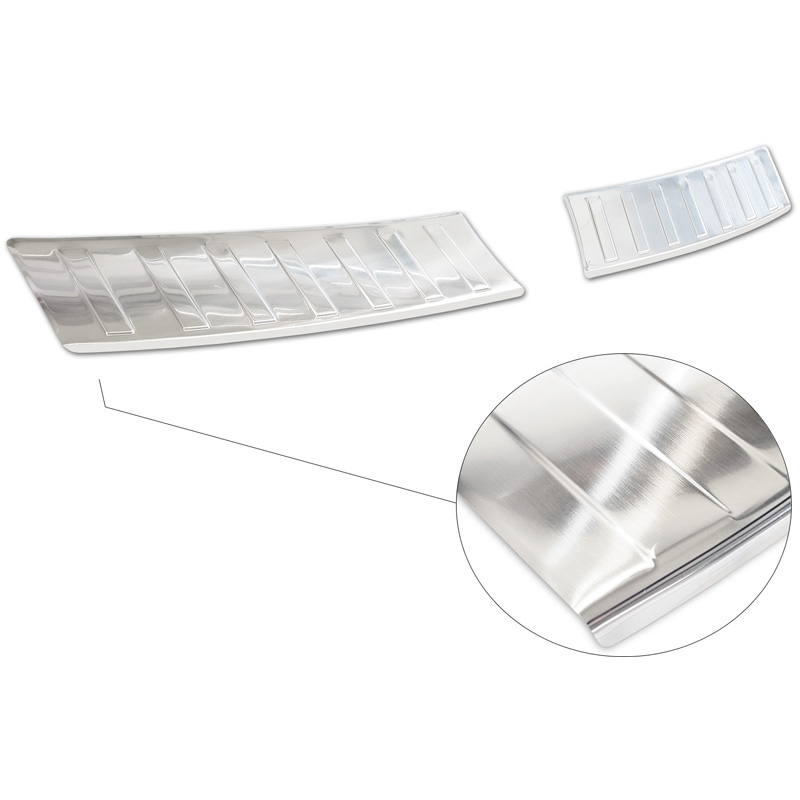 Stainless Steel Rear bumper protector  Opel Mokka 2020- 'Ribs' (2-pieces)